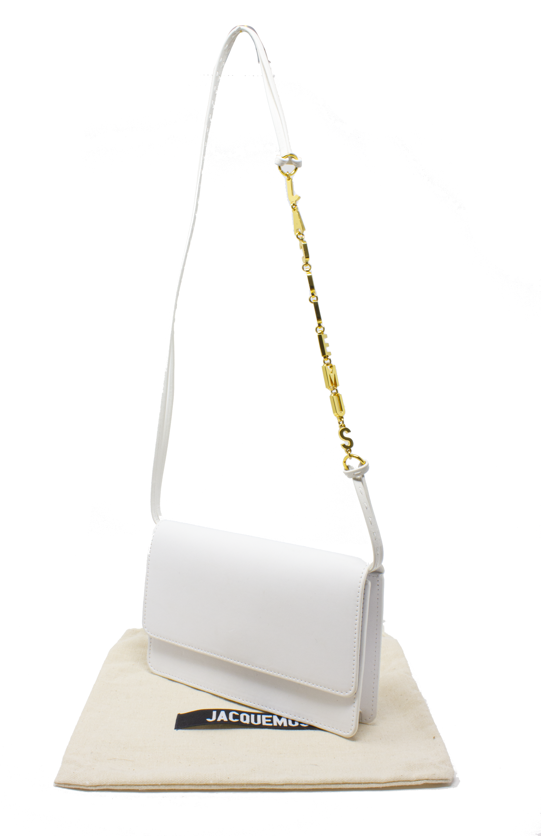 Jacquemus Le Sac Riviera Leather Shoulder Bag In White