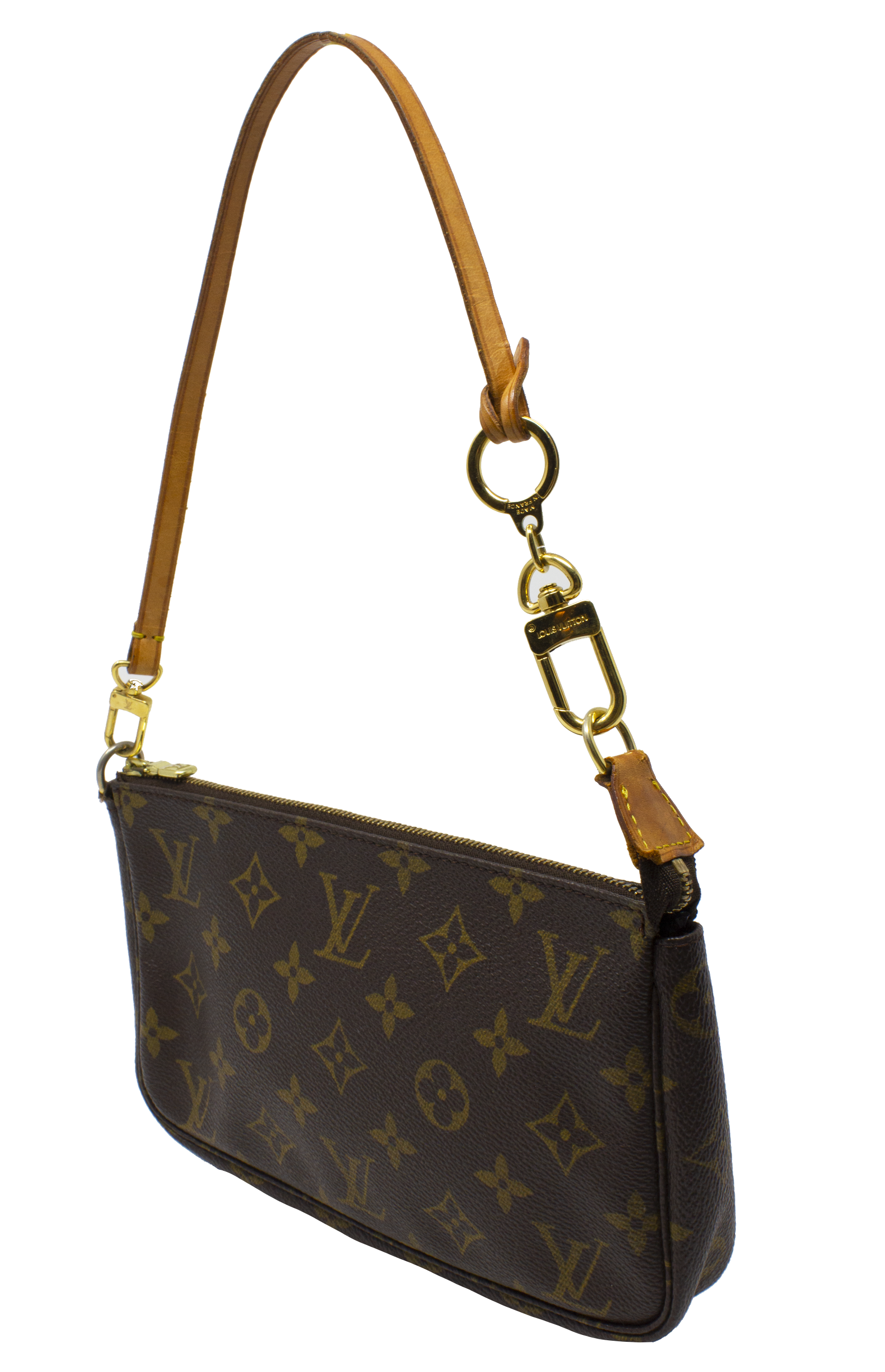 Louis Vuitton Monogram Canvas Pochette + Strap Extender