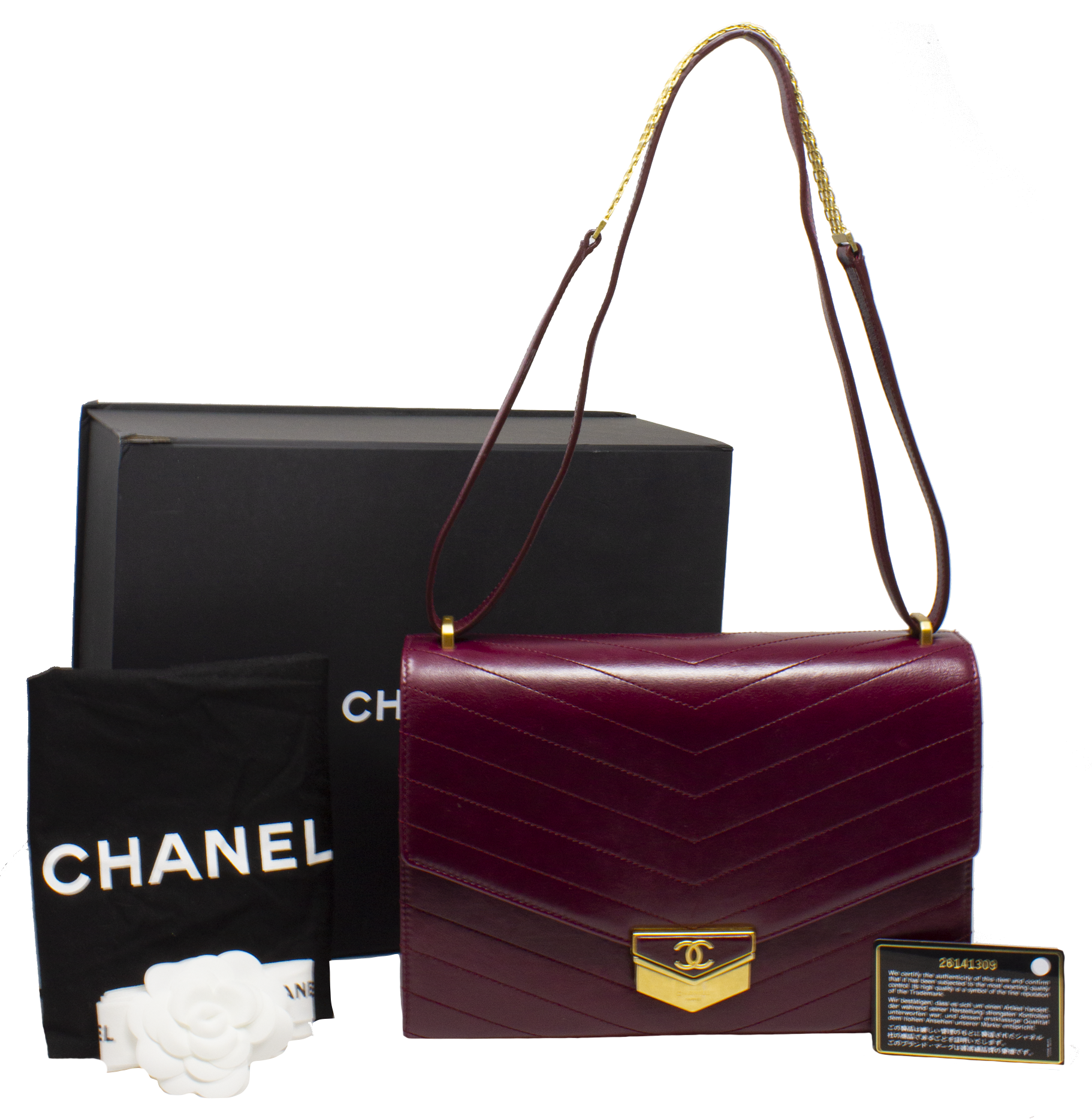 Chanel Lambskin Chevron Large Boy Bag (SHF-22909) – LuxeDH