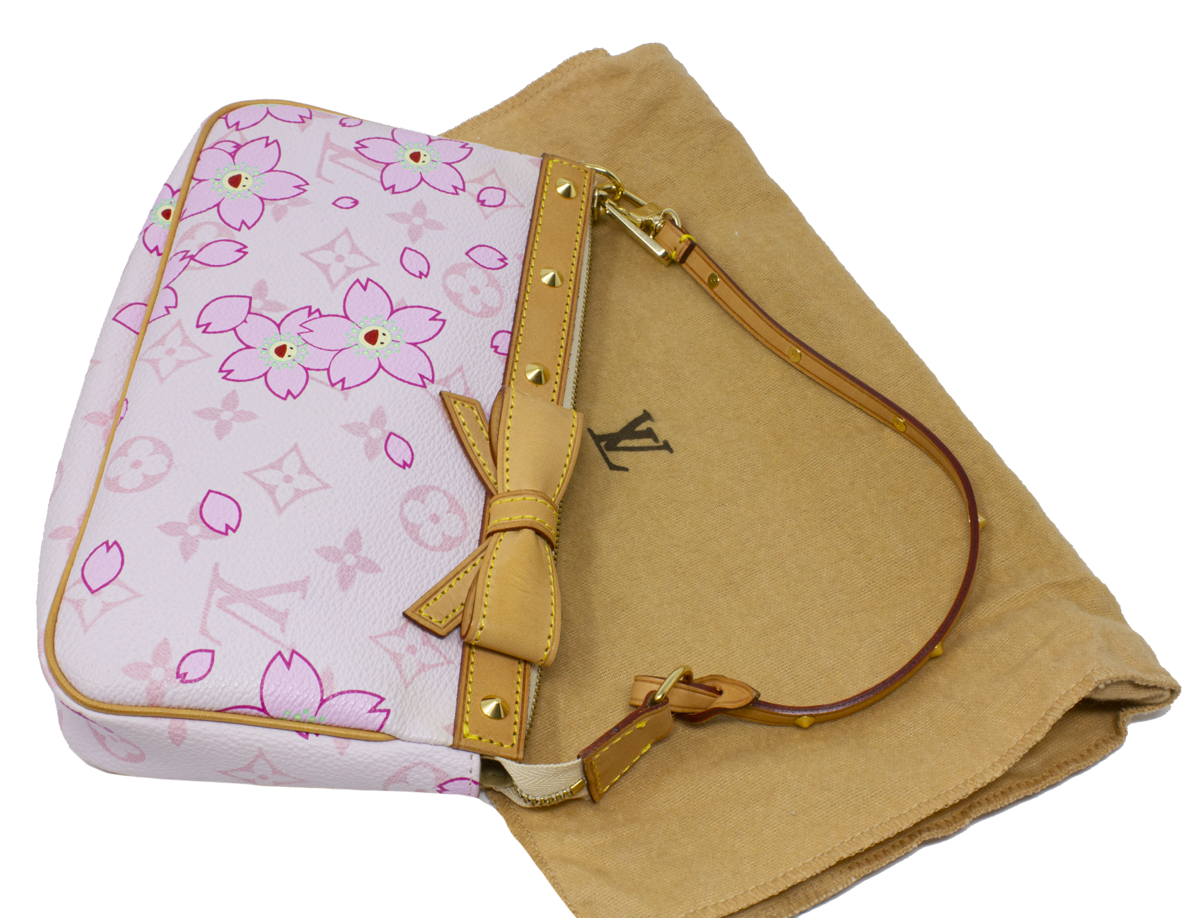 Louis Vuitton x Takashi Murakami Monogram Cherry Blossom Pochette  Accessoires - Pink Mini Bags, Handbags - LOU687241