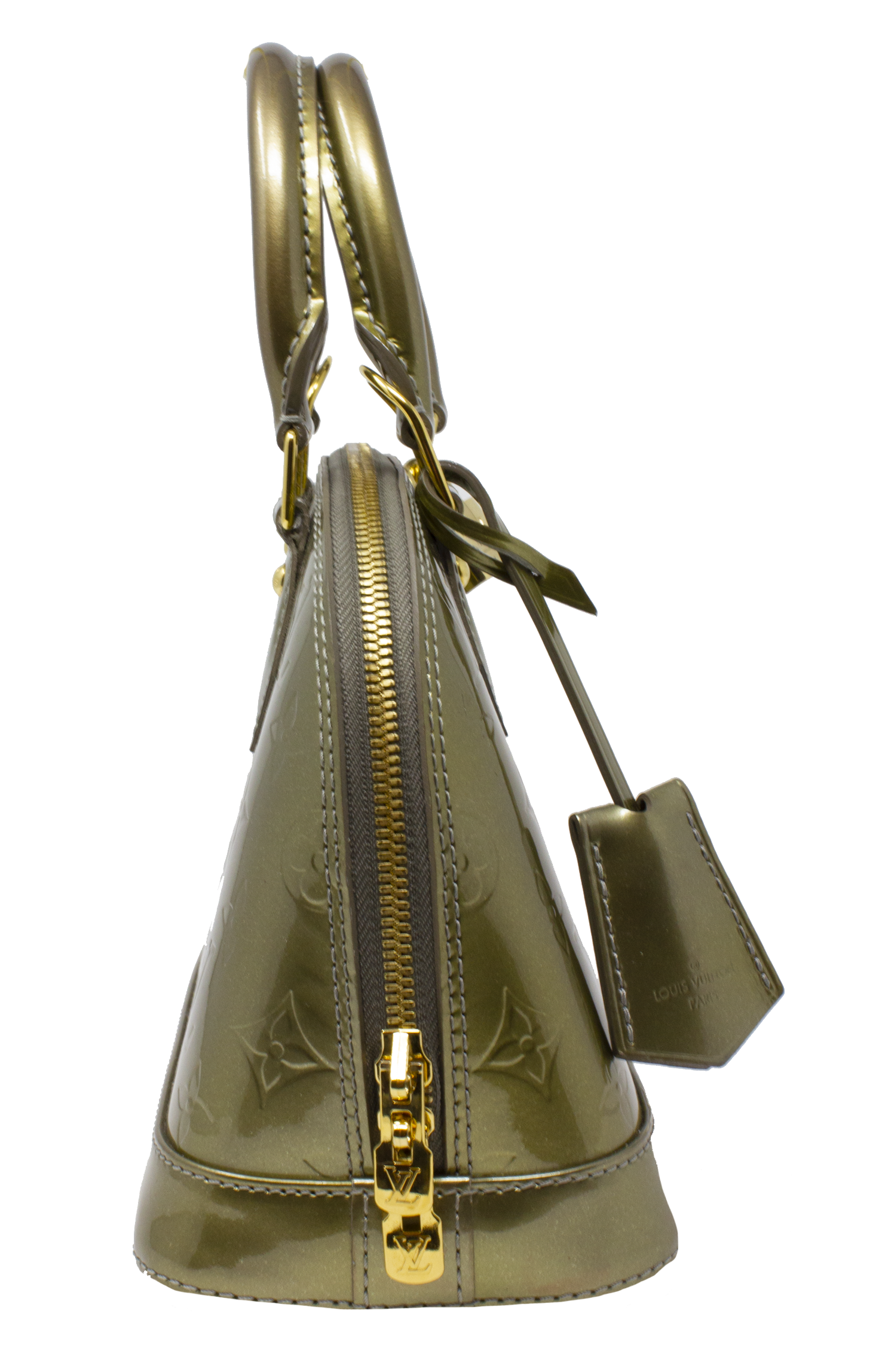 LOUIS VUITTON Alma BB Monogram Vernis Marine Shoulder Handbag M54705