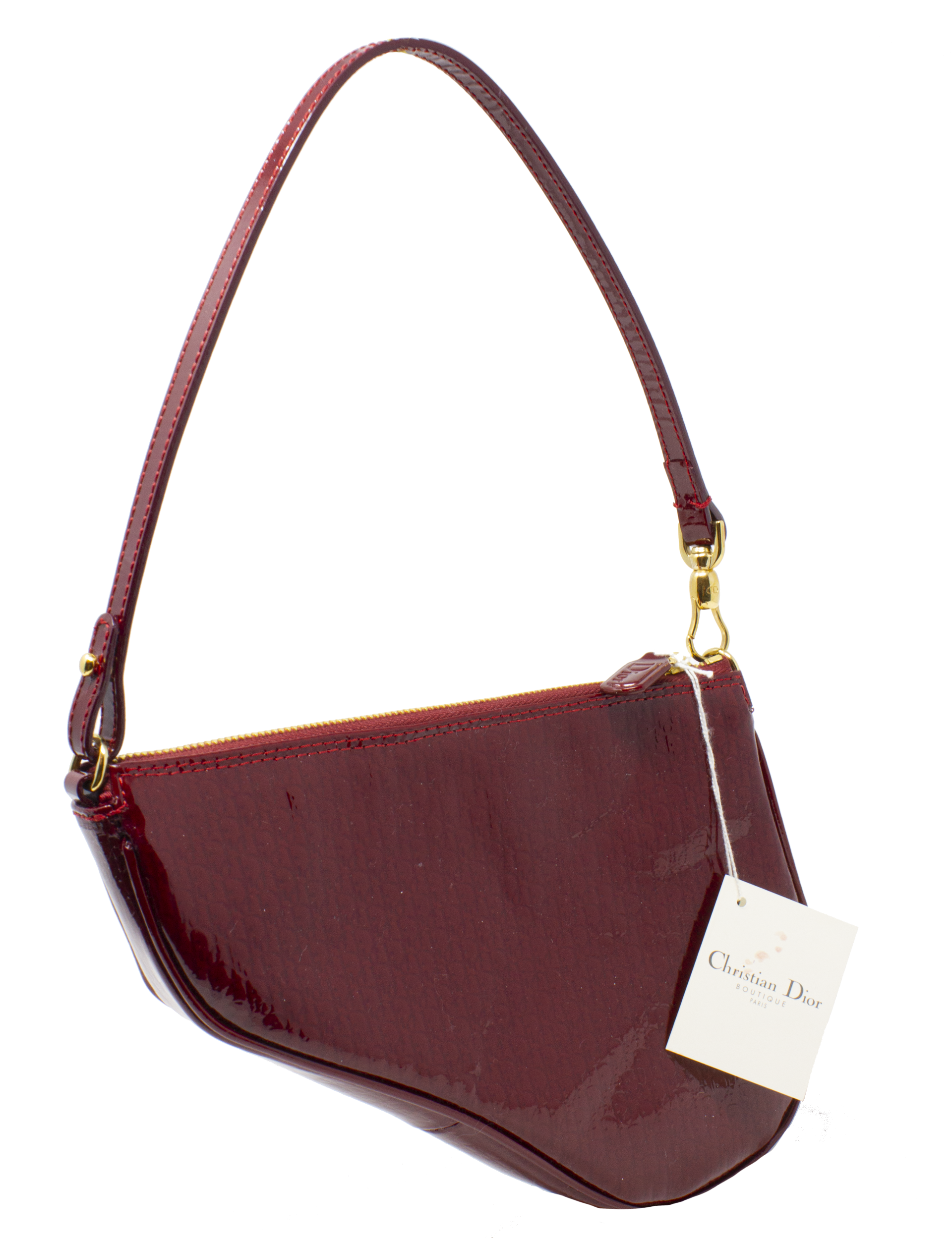 Christian Dior Rouge Diorissimo Logo Saddle Bag