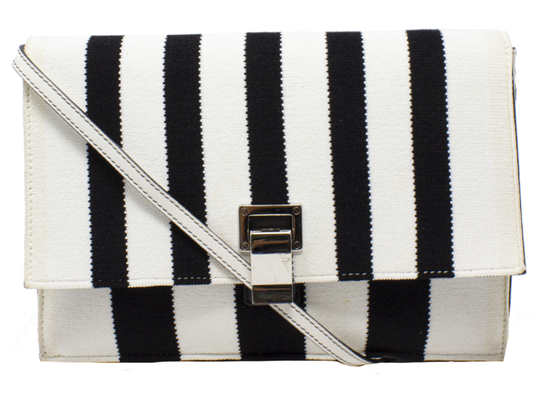 Proenza Schouler Black & White Striped Bag