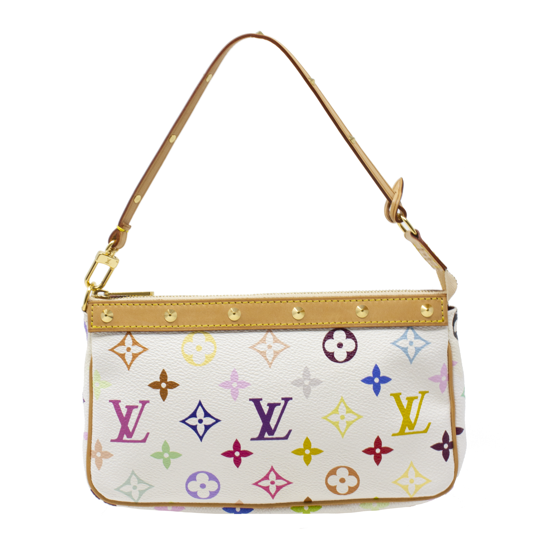 Takashi Murakami x Louis Vuitton Black Monogram Multicolore Pochette Clefs  QJJ0LSDSKB027