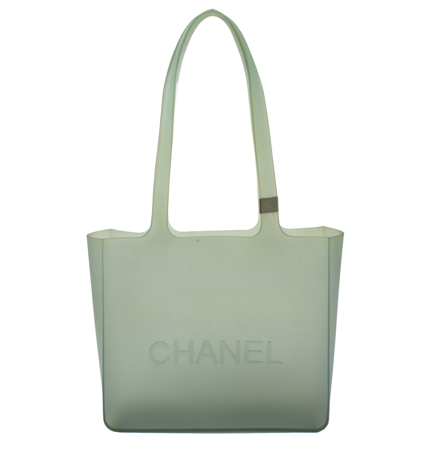 Chanel Green Small Logo Tote