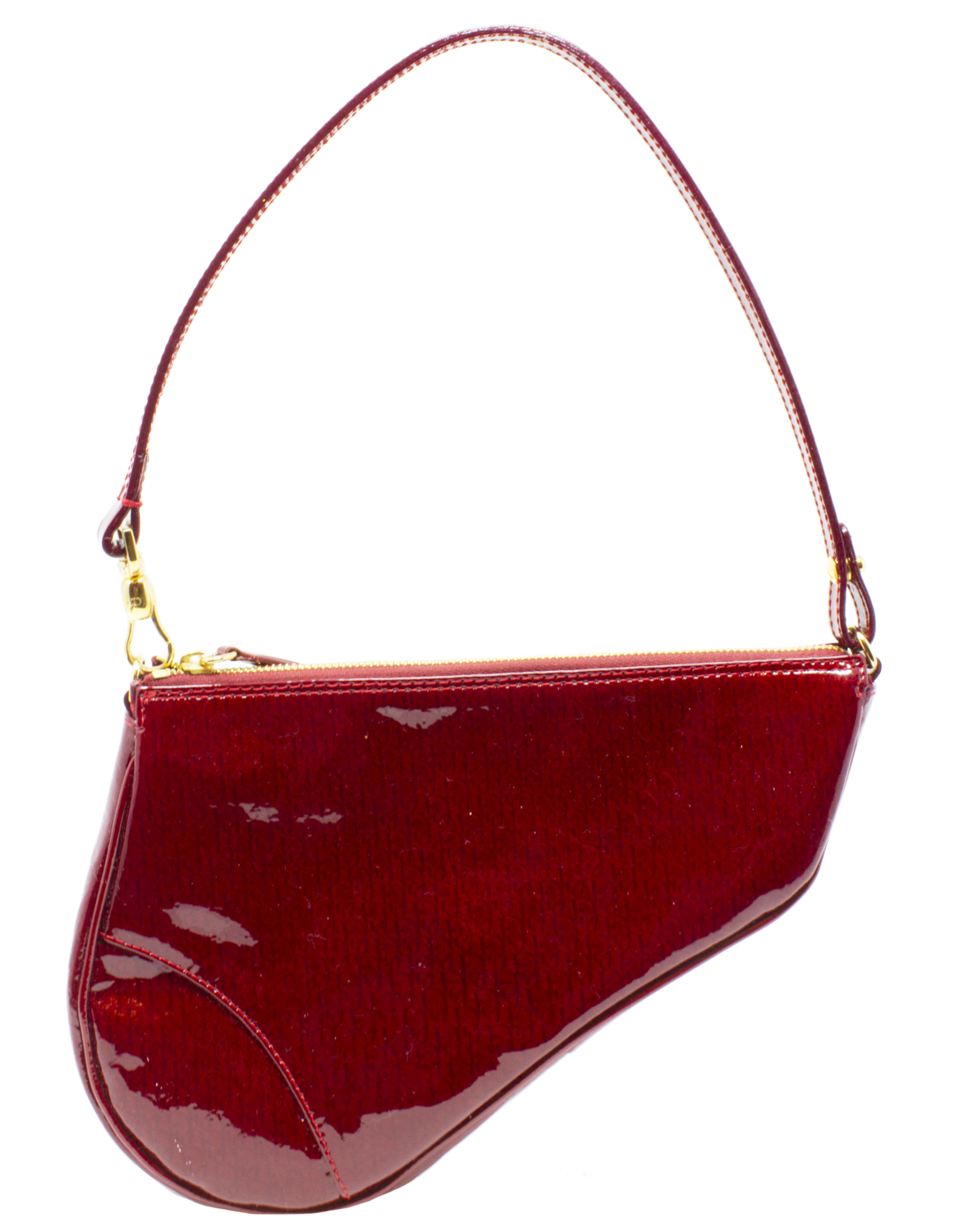 Christian Dior Rouge Diorissimo Logo Saddle Bag