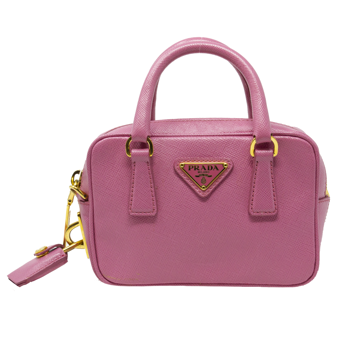 Prada Pink Saffiano Lux Mini Bag