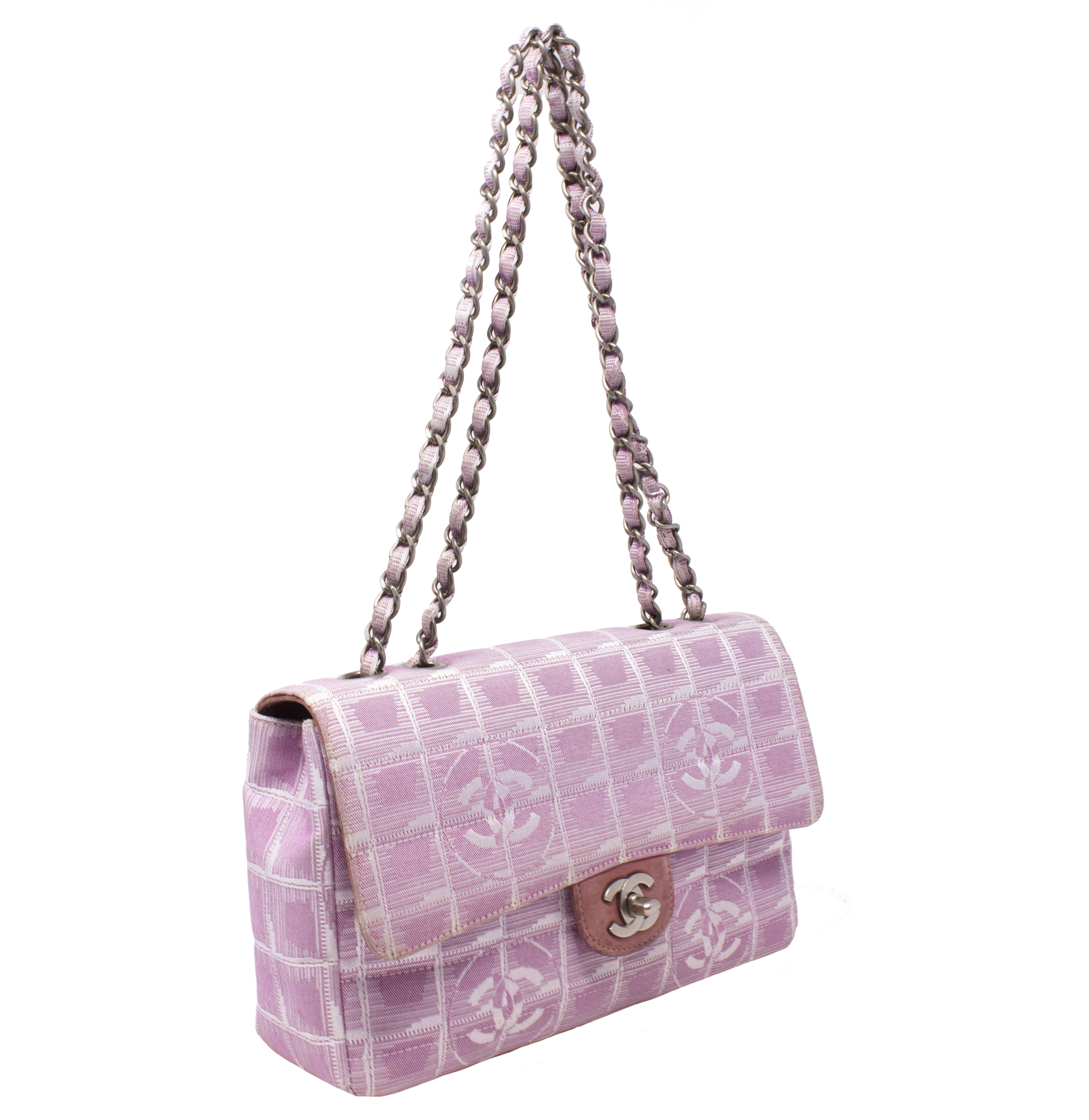 Chanel Pink Medium Travel Ligne Flap Bag - shop 