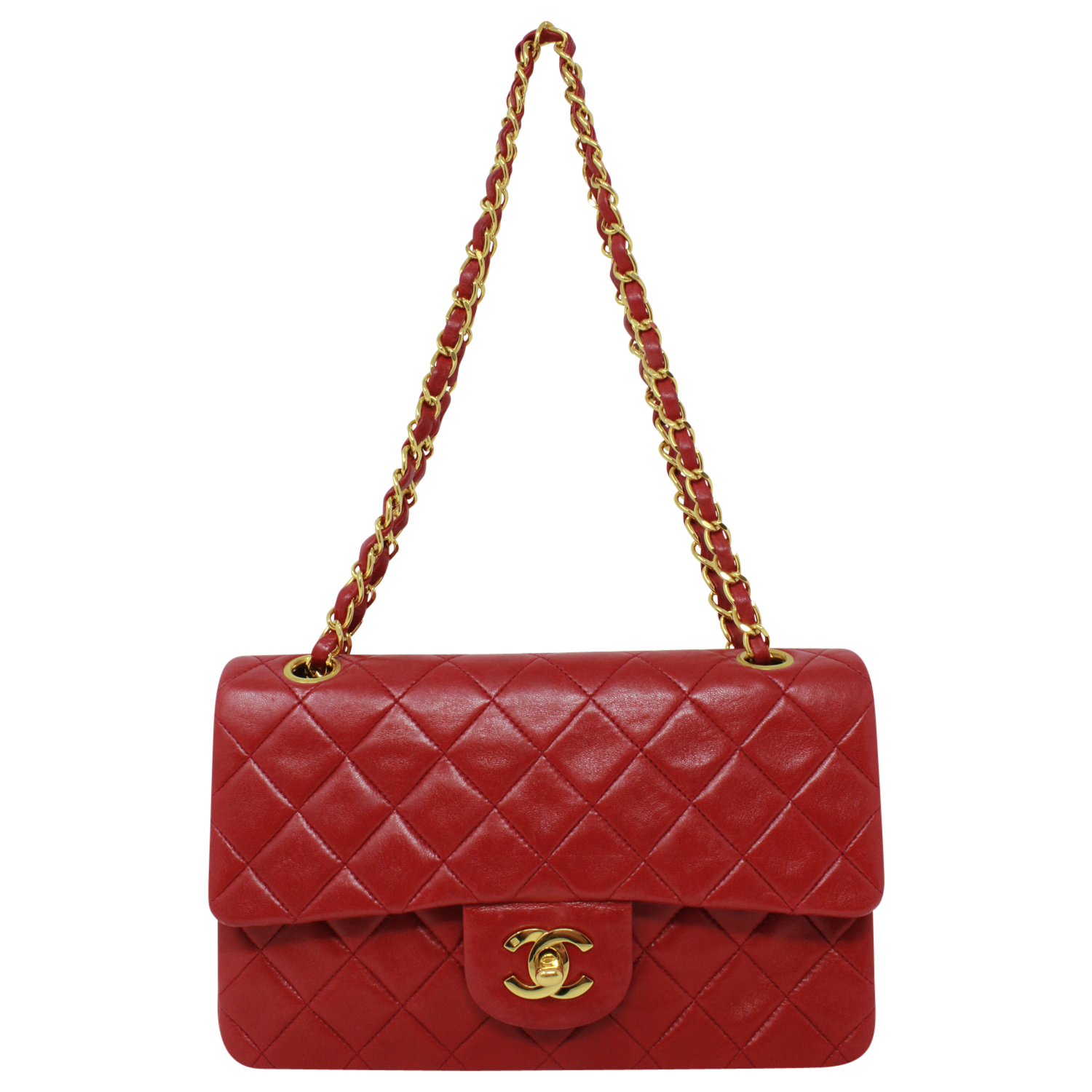 Chanel Small Red Double Flap Bag