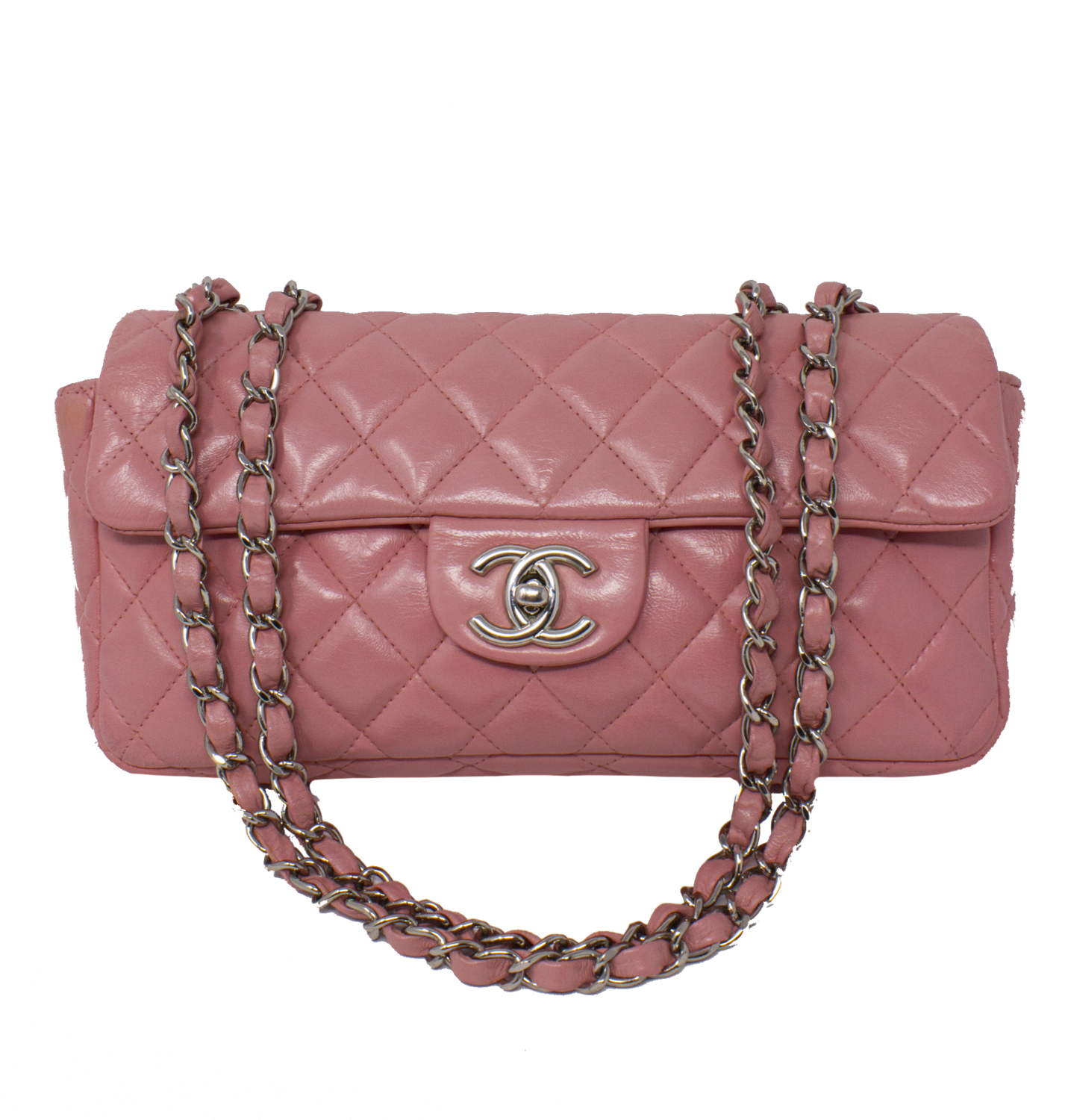 Chanel Pink East West Single Flap Bag
