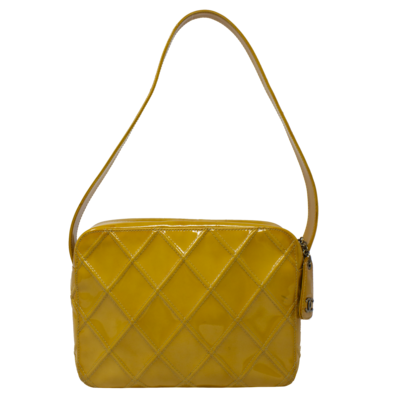 Chanel Yellow Quilted Patent Bag