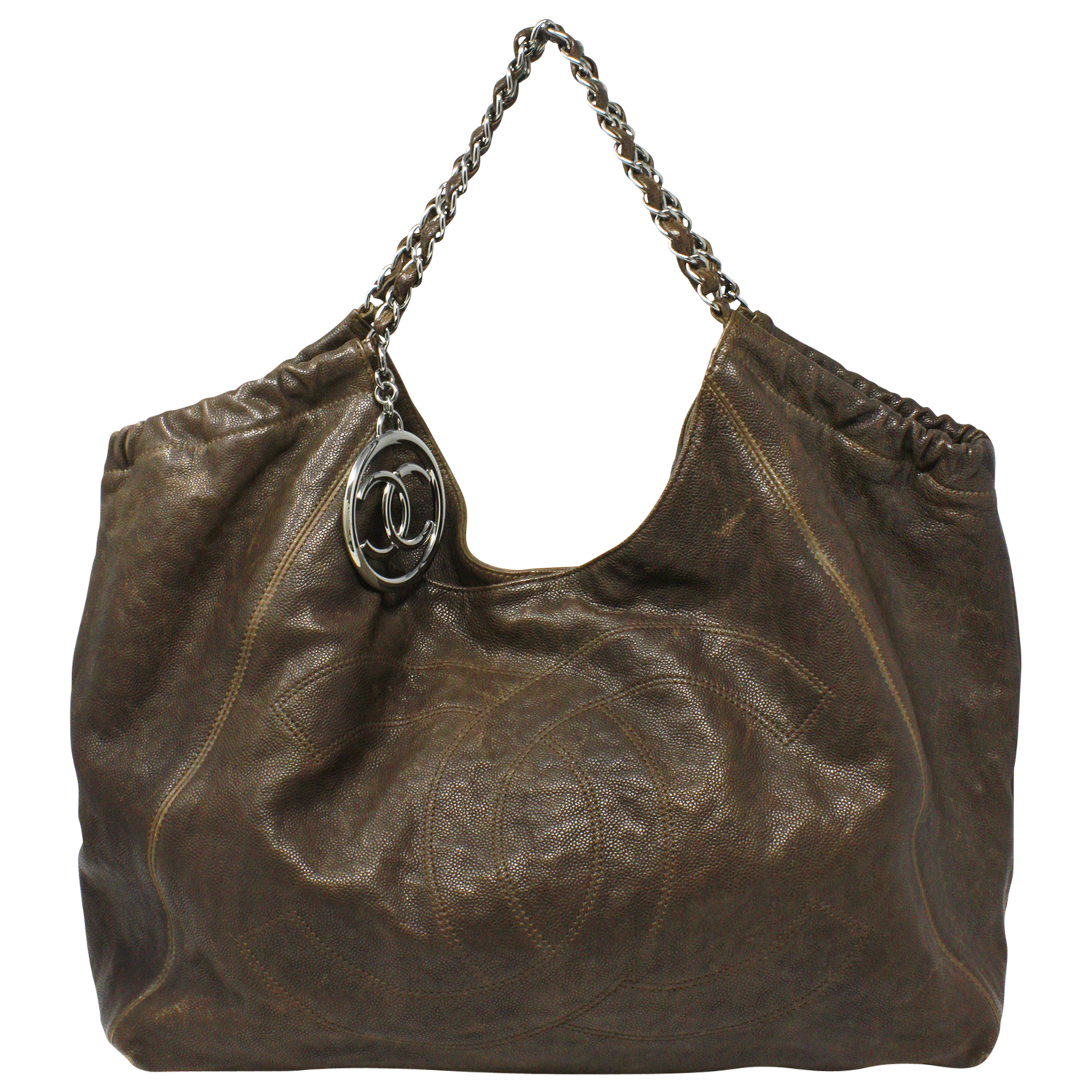 Chanel Large Brown CC Caviar Bag