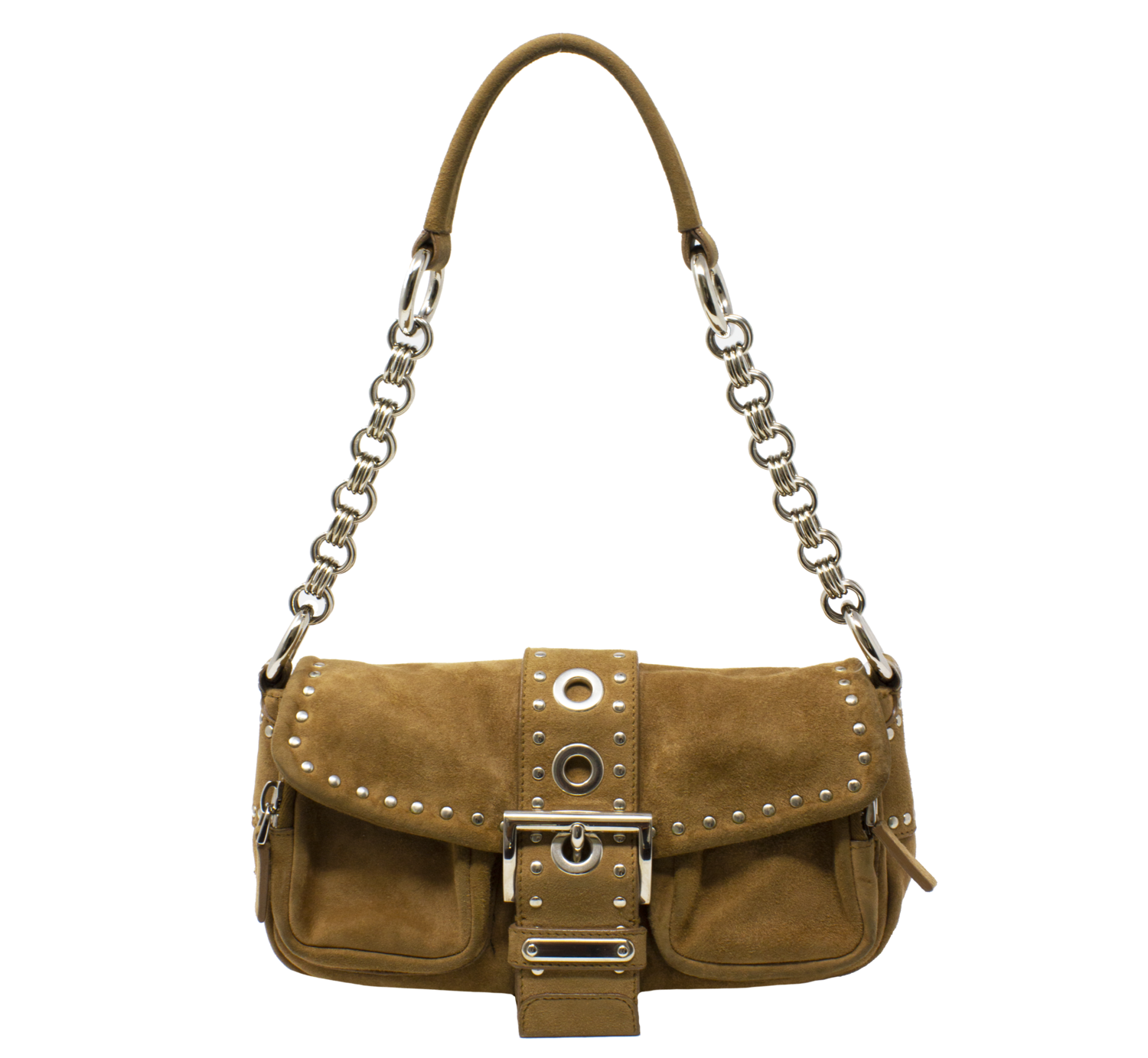 Handbag Prada Camel in Suede - 10621641