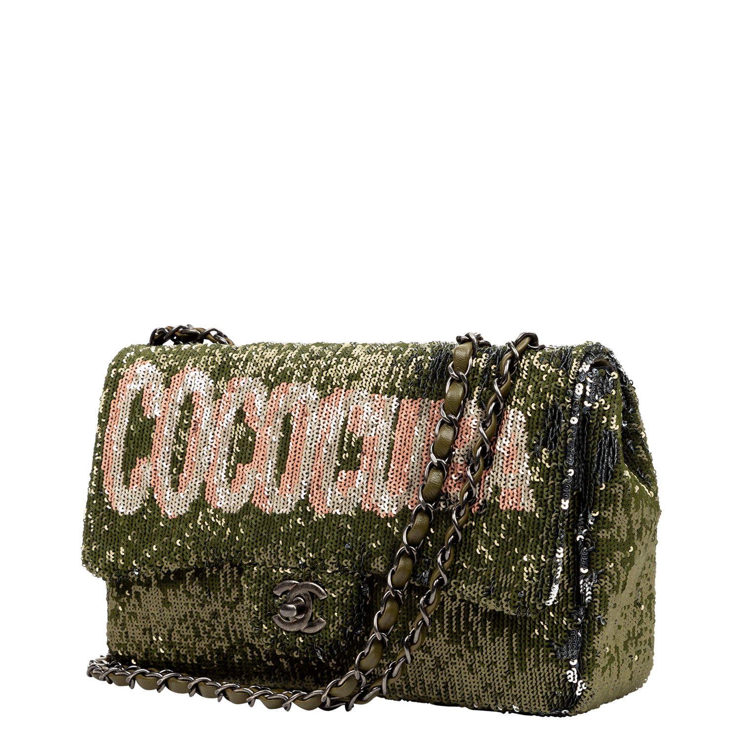 WGACA Chanel Sequin Coco Cuba Flap Bag - Green – Kith