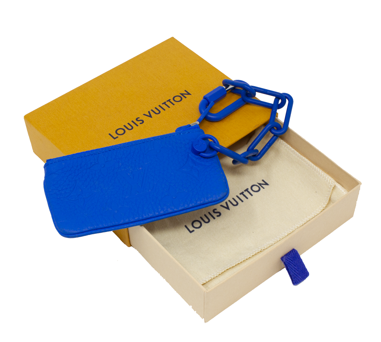 Louis Vuitton x Virgil Abloh Blue Monogram Pochette Cle