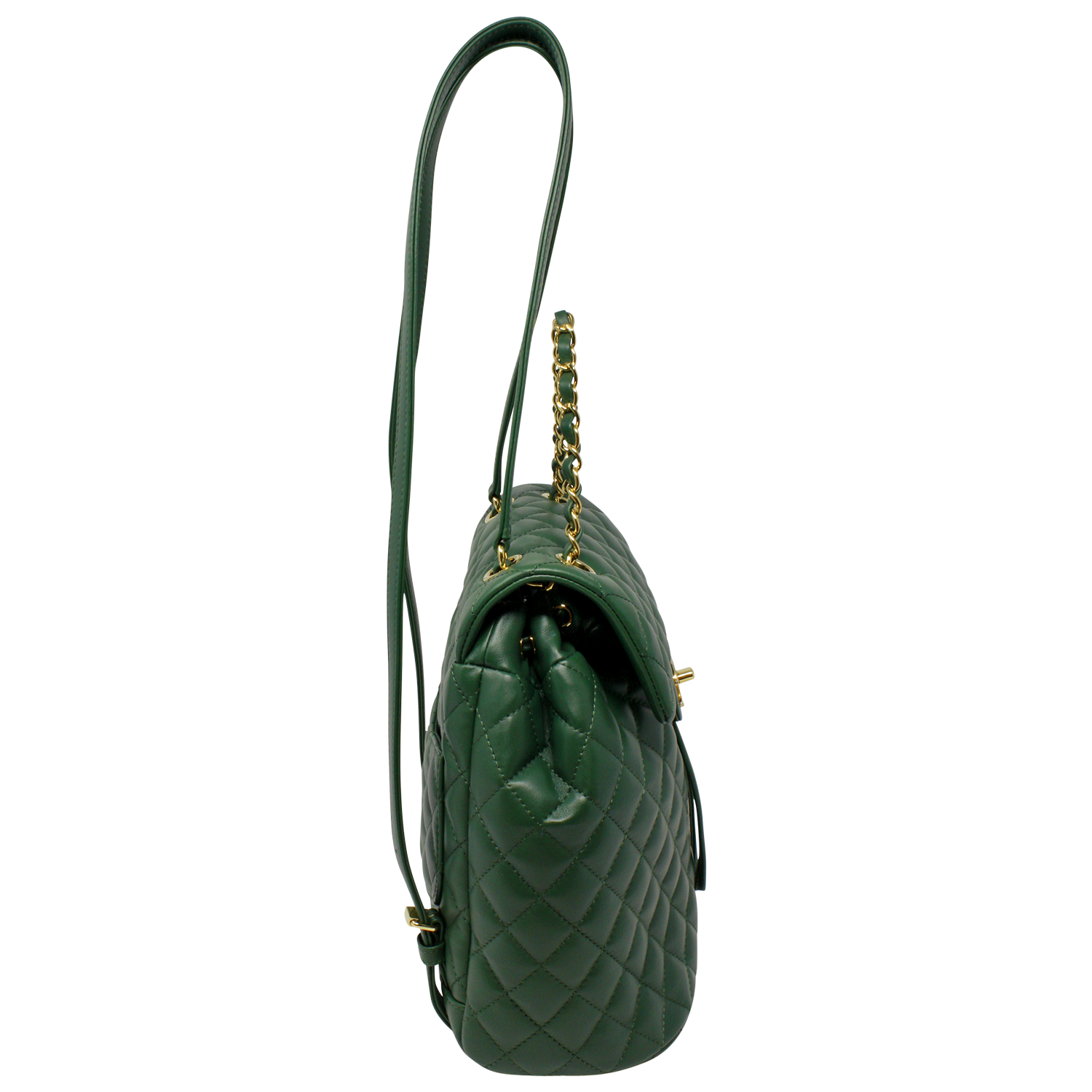 Gabrielle leather backpack Chanel Green in Leather - 30004178