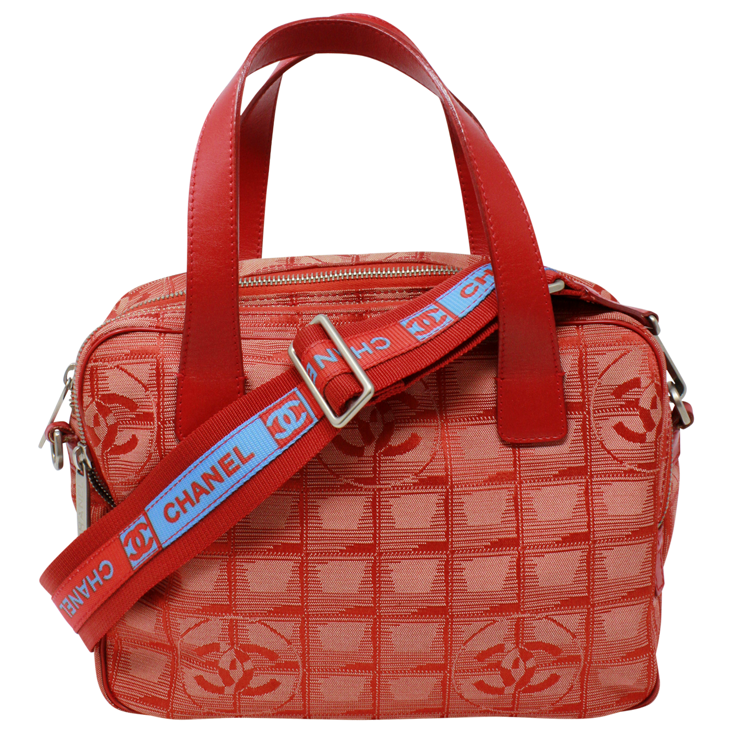 Chanel Small Red Travel Ligne Bag w/ Strap