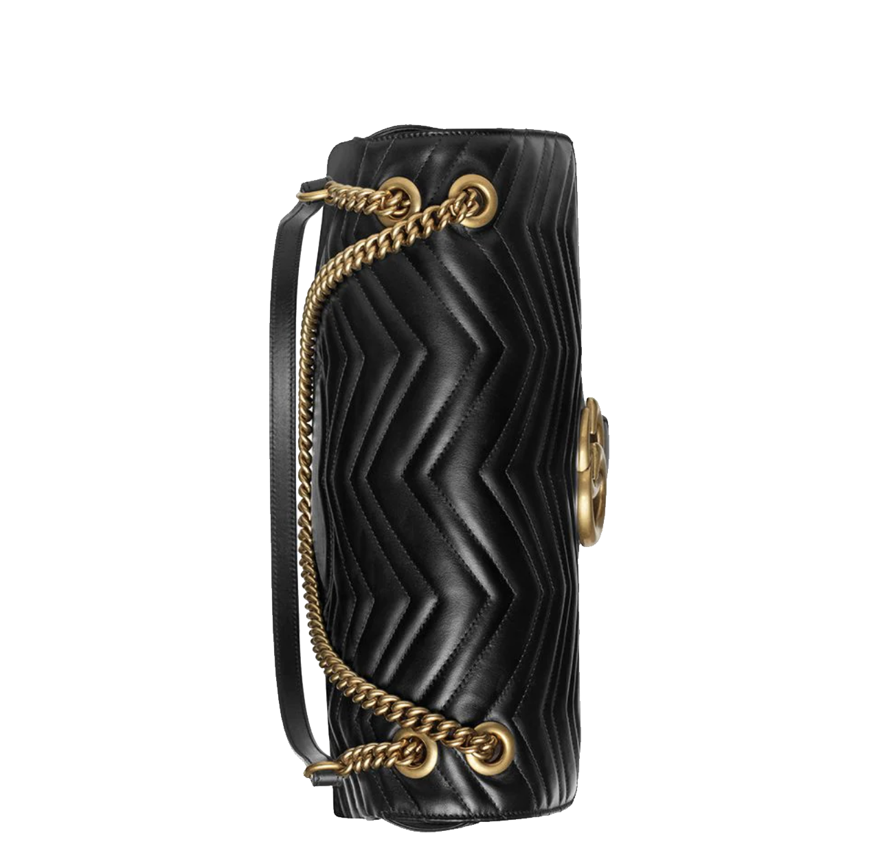 AUTHENTIC Gucci Black Calfskin Matelasse Large GG Marmont Shoulder Bag –  Jj's Closet, LLC