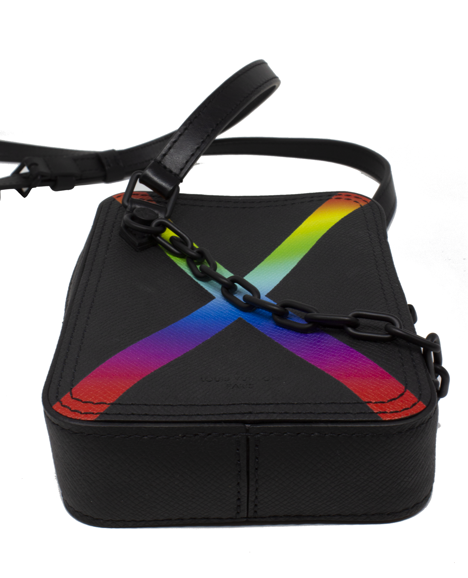 Louis Vuitton Virgil Abloh Black And Multicolor Taïga Rainbow Danube  Messenger Black Hardware, 2019 Available For Immediate Sale At Sotheby's