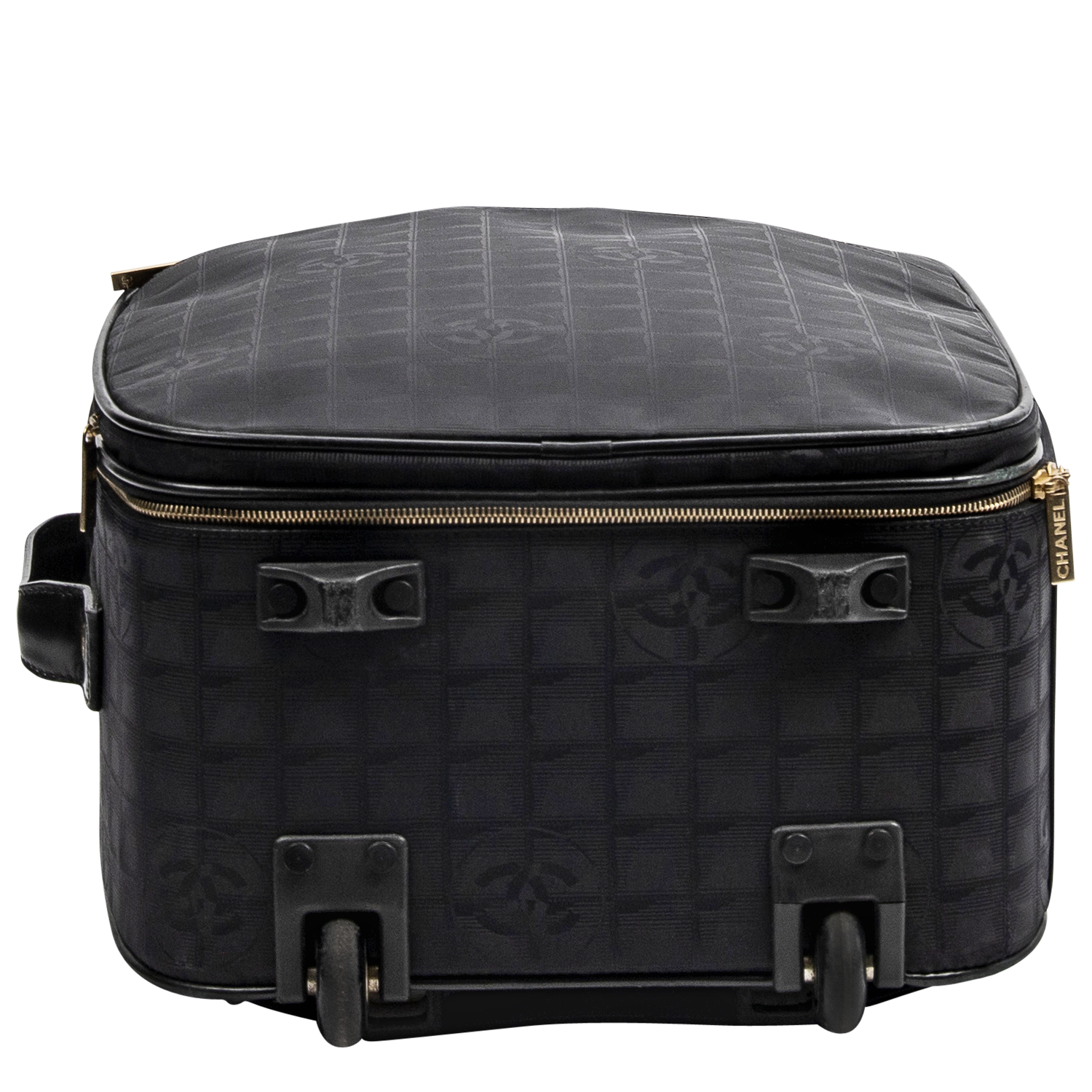 Chanel Black Travel Ligne Carry On Trolley Chanel Black Travel Ligne Carry On Trolley