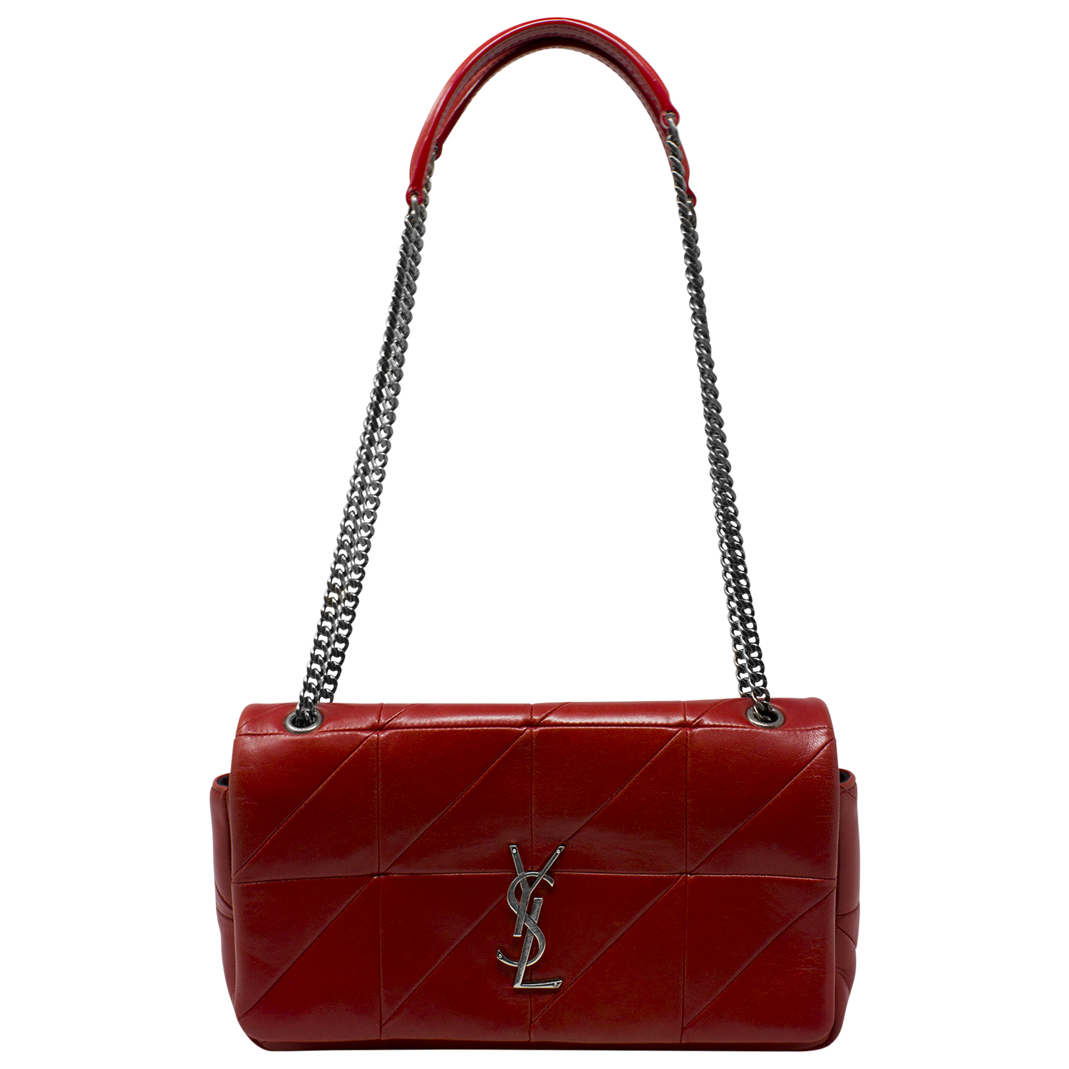 Saint Laurent Medium Quilted Red Jamie Flap Bag
