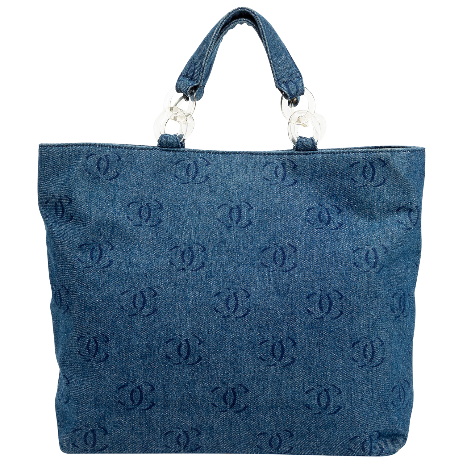 Chanel CHANEL Cruise Line Denim Matrasse Chain Tote Bag Indigo Blue P1 –  NUIR VINTAGE