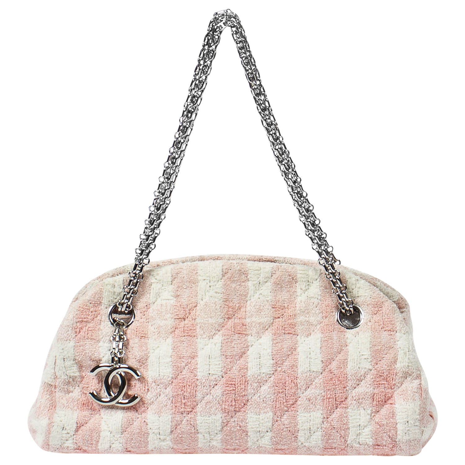 pink chanel tweed bag new