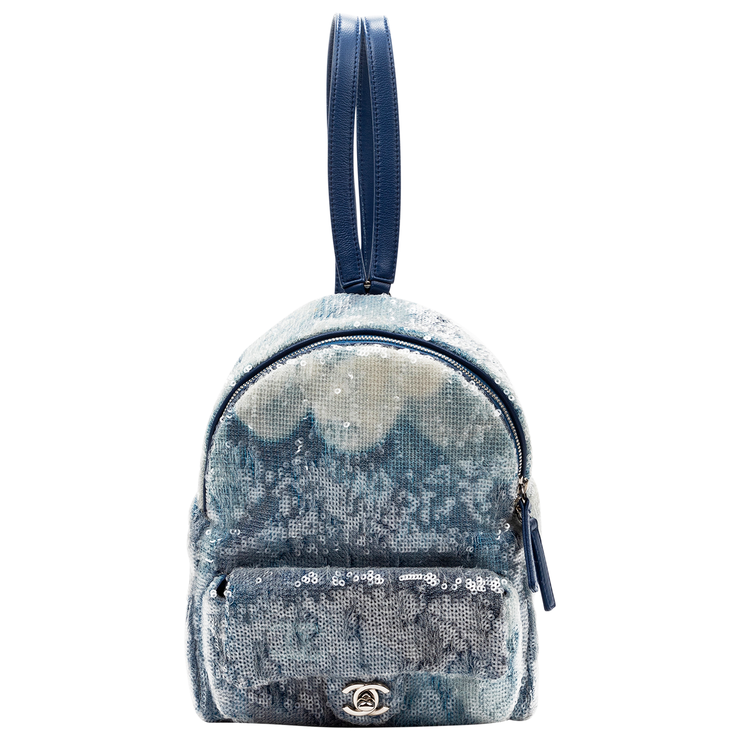 Chanel Spring/Summer 2018 Act II Blue Sequin Coco Cuba Backpack - shop 