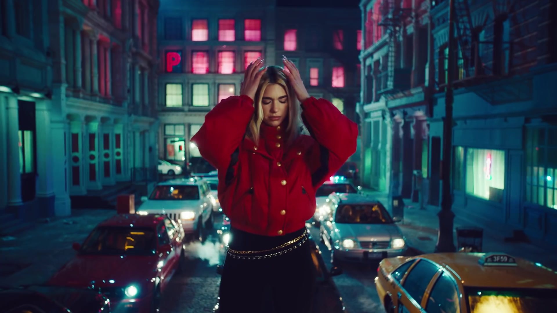CHANEL 1996 Red CC Dua Lipa Puffer Jacket