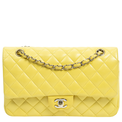 Chanel Rare Yellow Medium Double Flap Bag