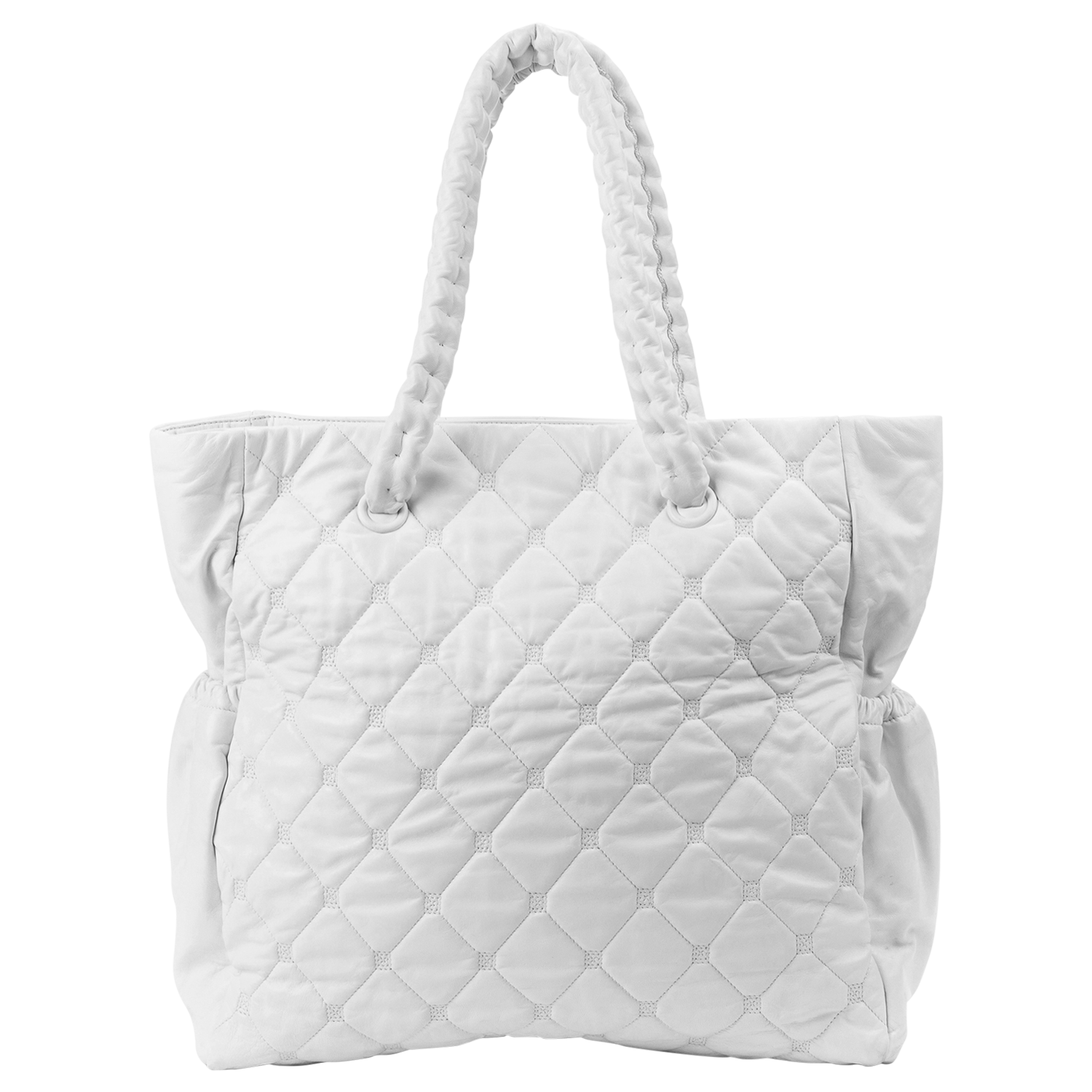 Large white chanel bag new arrivals