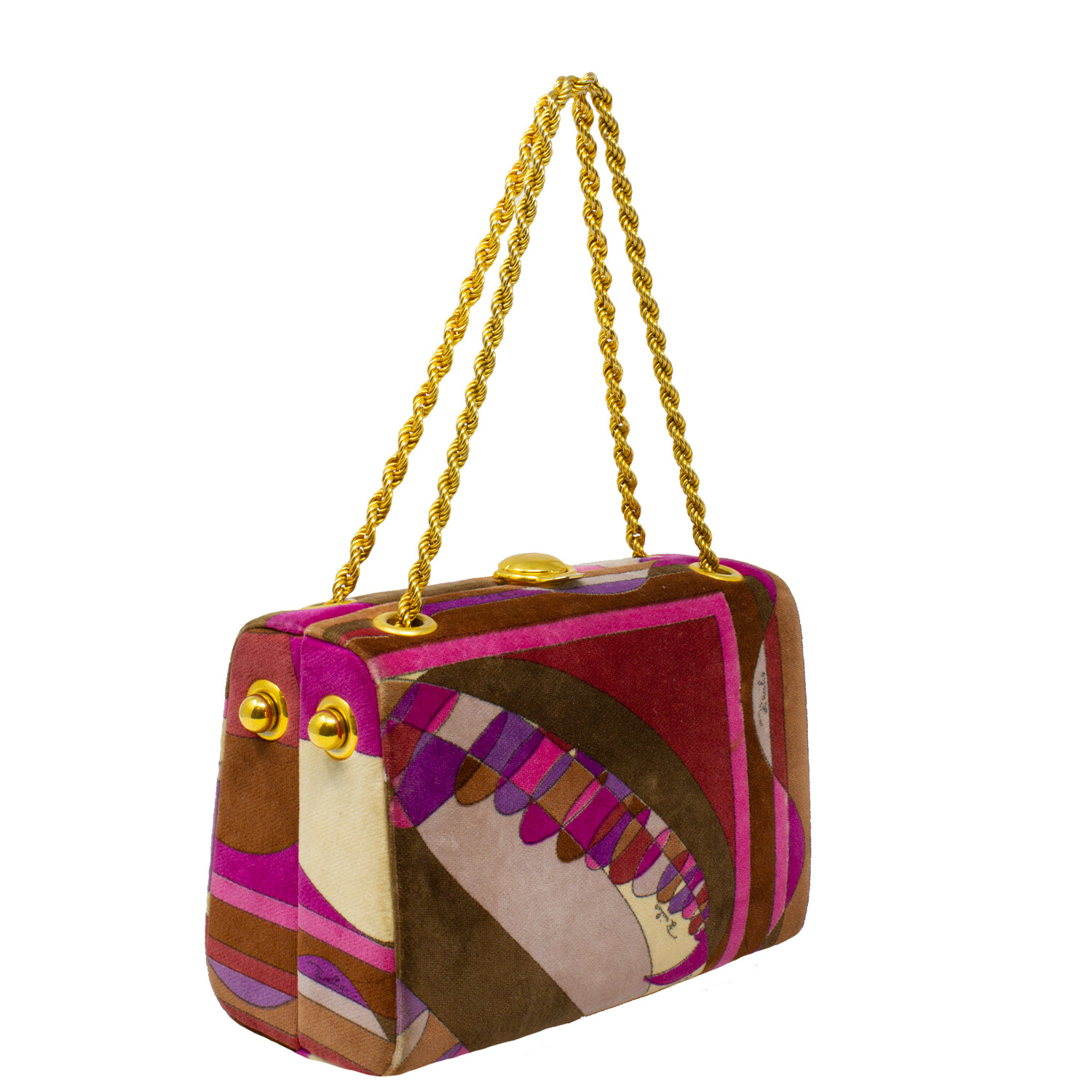 バッグ vintage emirio pucci bag Emilio Pucci: Vintage Green and Pink Printed Bag – 7 DRAWERS