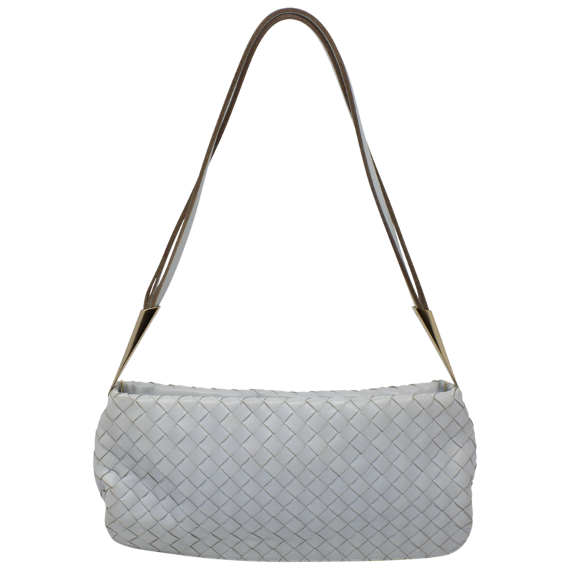Bottega Veneta Baby Blue Intrecciato Shoulder Bag