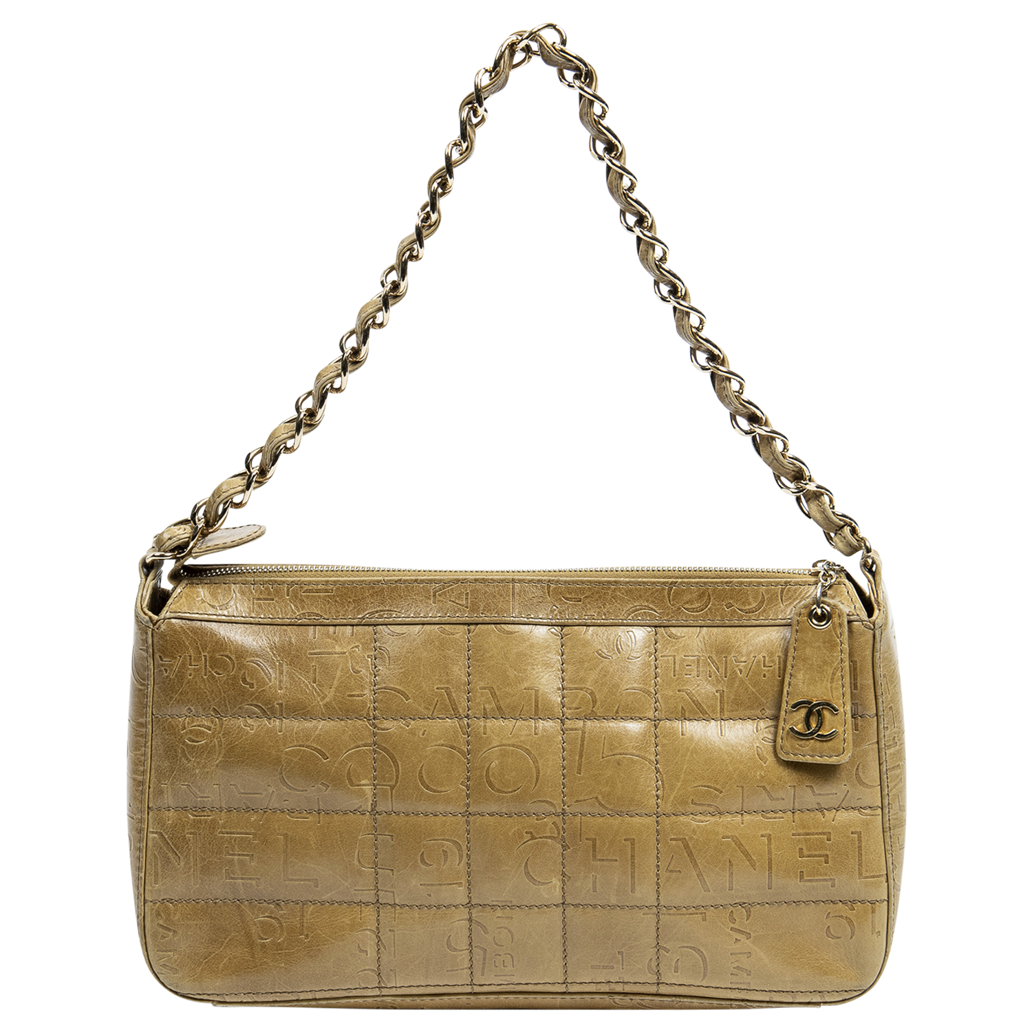 Chanel Beige Coco Calfskin Leather Shoulder Bag