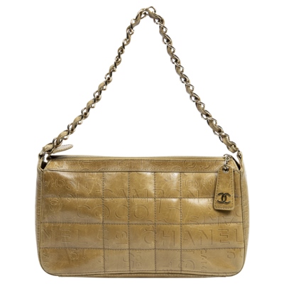 Chanel Beige Coco Calfskin Leather Shoulder Bag