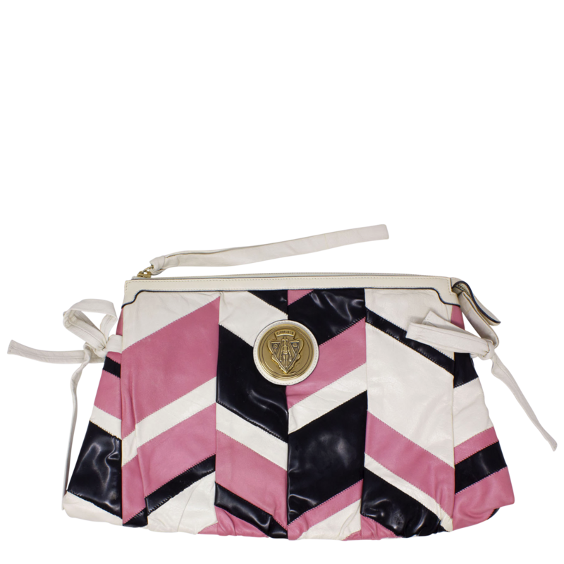 Gucci Multicolor Patchwork Chevron Hysteria Clutch