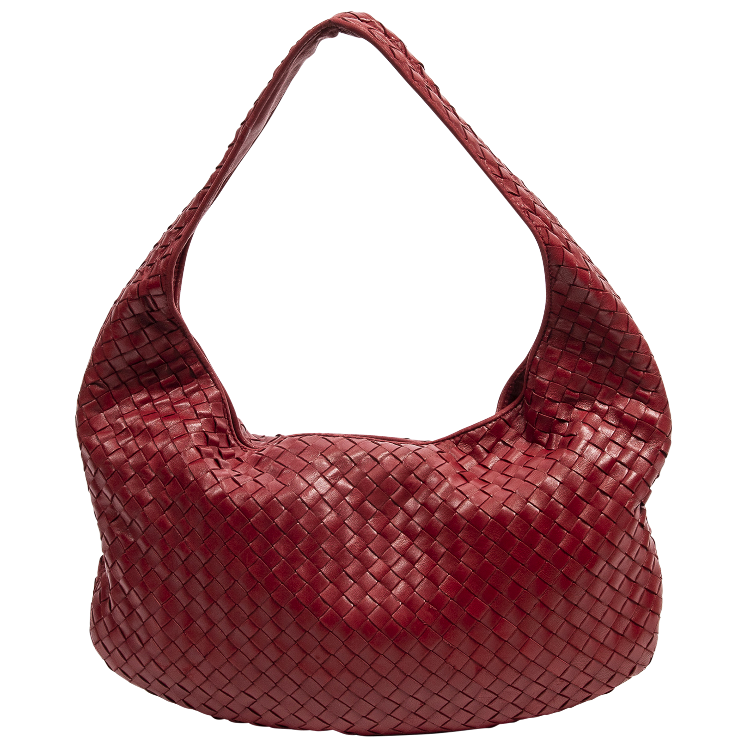 Bottega Veneta Red Intrecciato Shoulder Bag