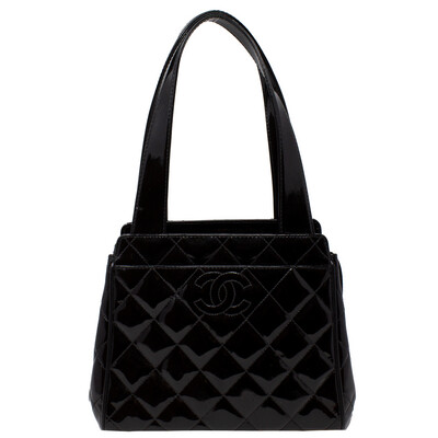 Chanel Black CC Quilted Mini Tote