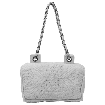 送料込◆入手困難品♪【CHANEL】Thongs Crochet Cotton & White BNIB Chanel 24M Coco Neige beach Collection Pink Crochet