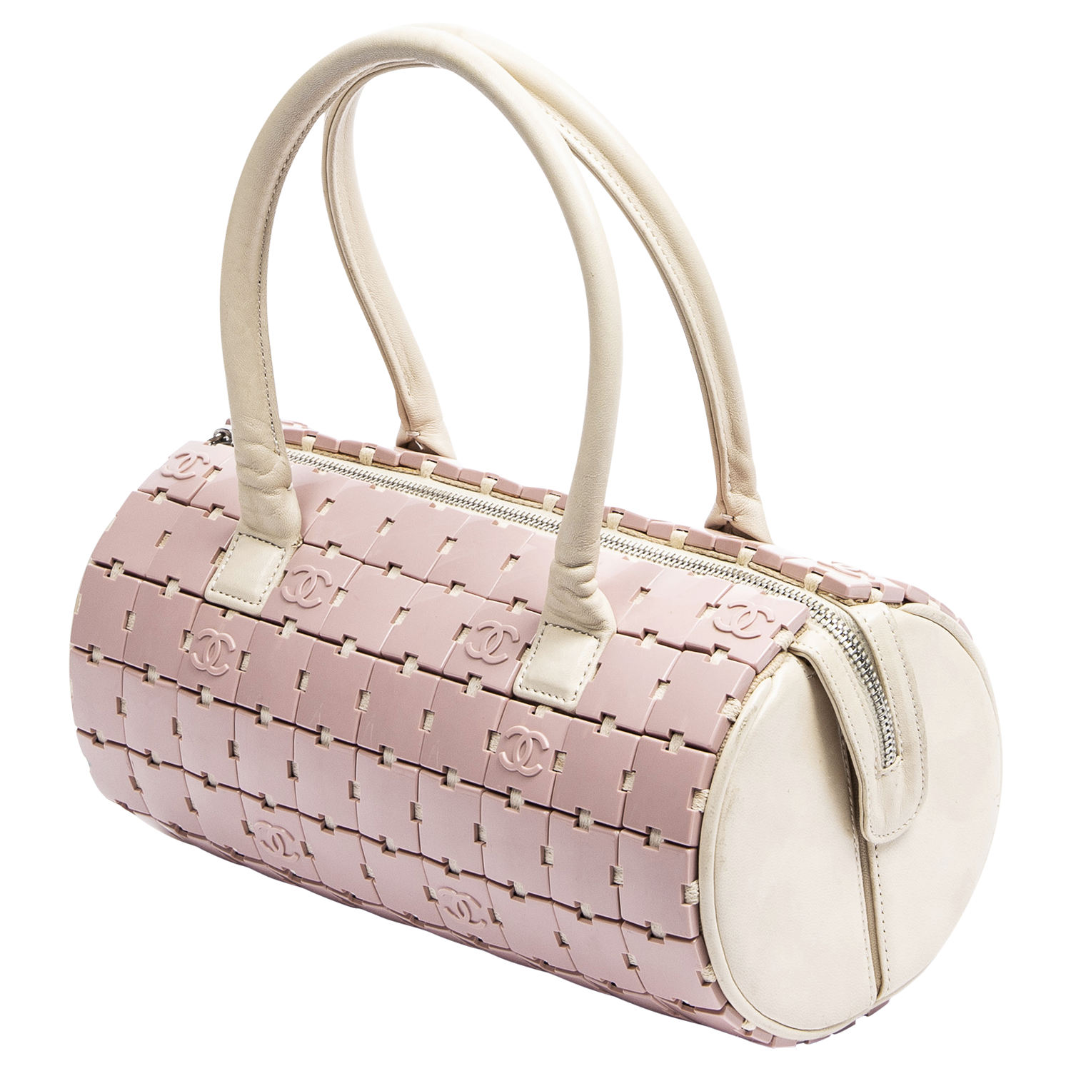 Chanel 2000s Limited Edition Pink Puzzle Top Handle Bag