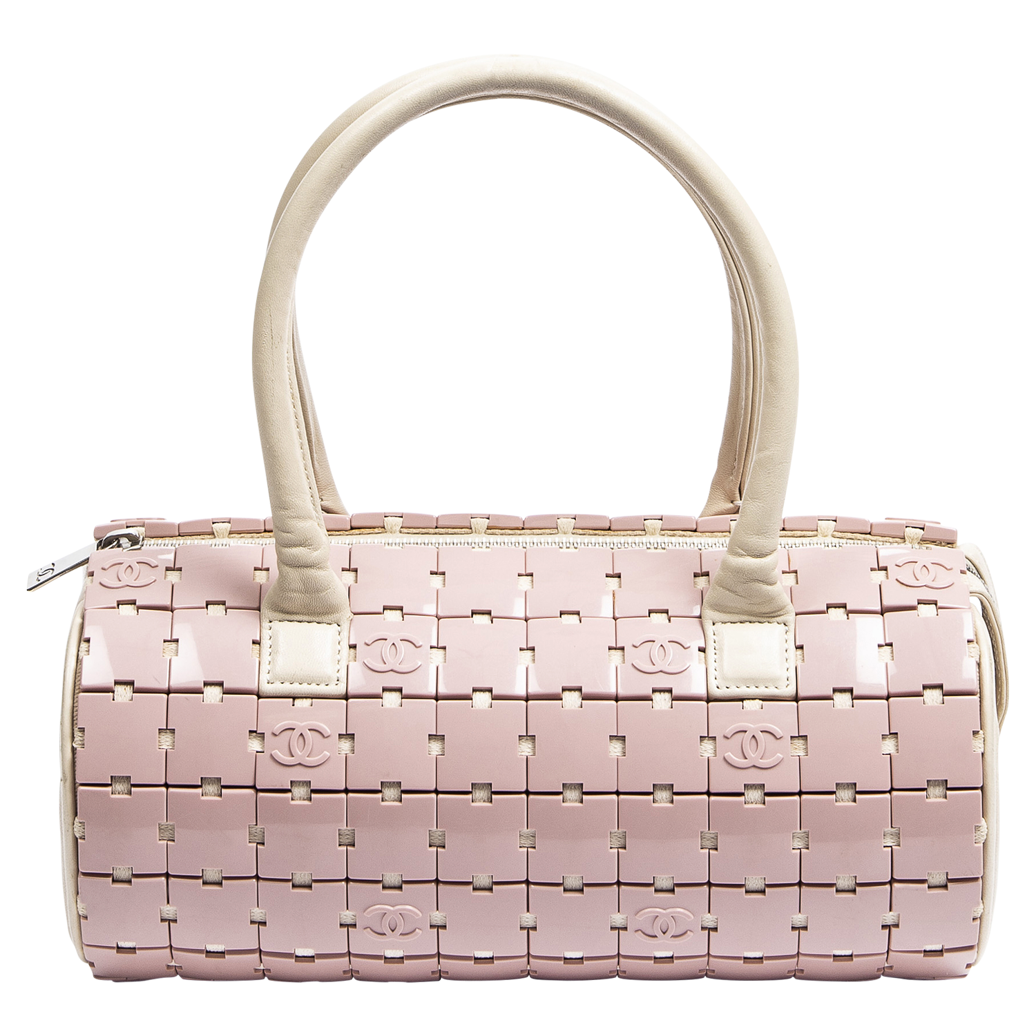 Chanel 2000s Limited Edition Pink Puzzle Top Handle Bag