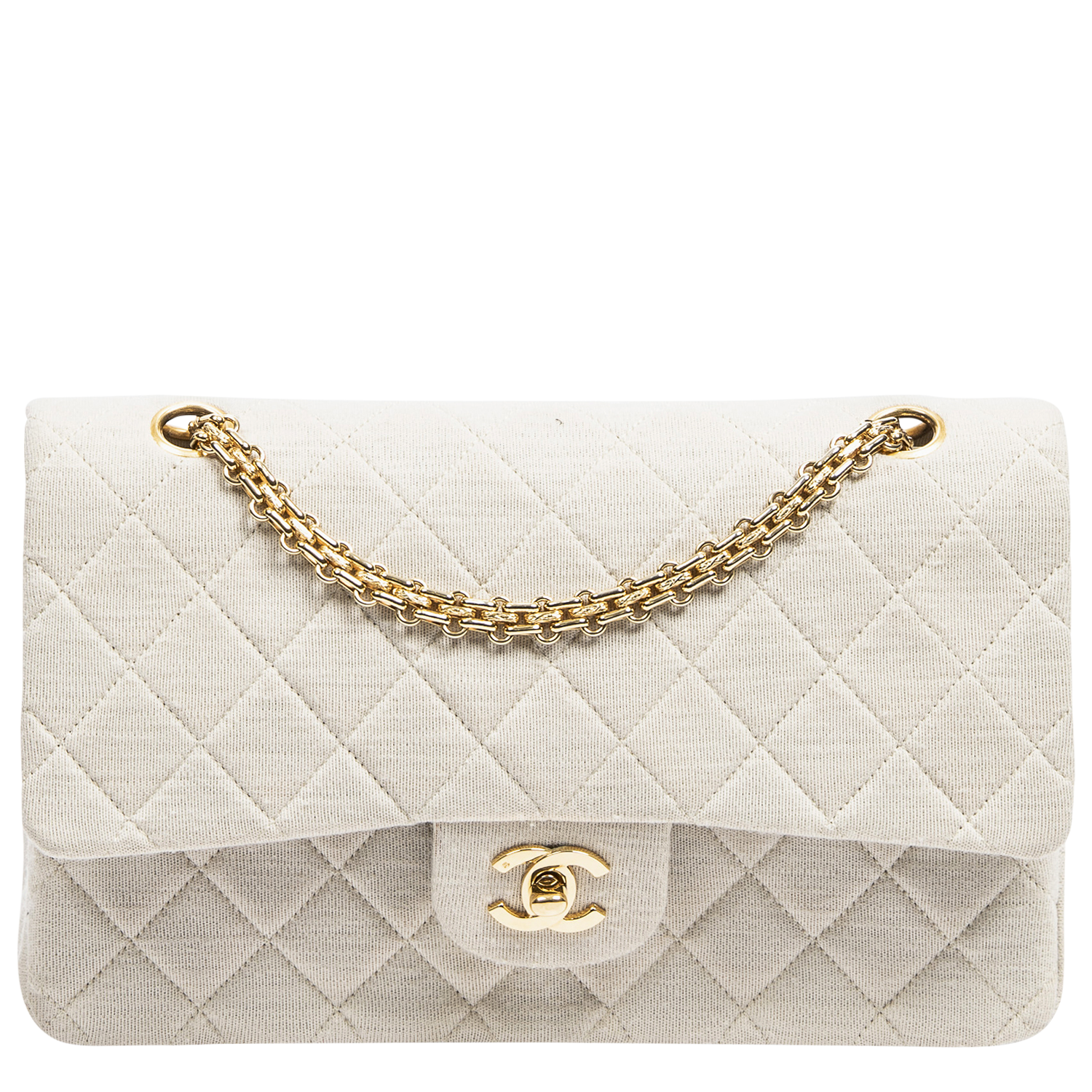 Chanel 90s Ivory Medium Double Flap Bag