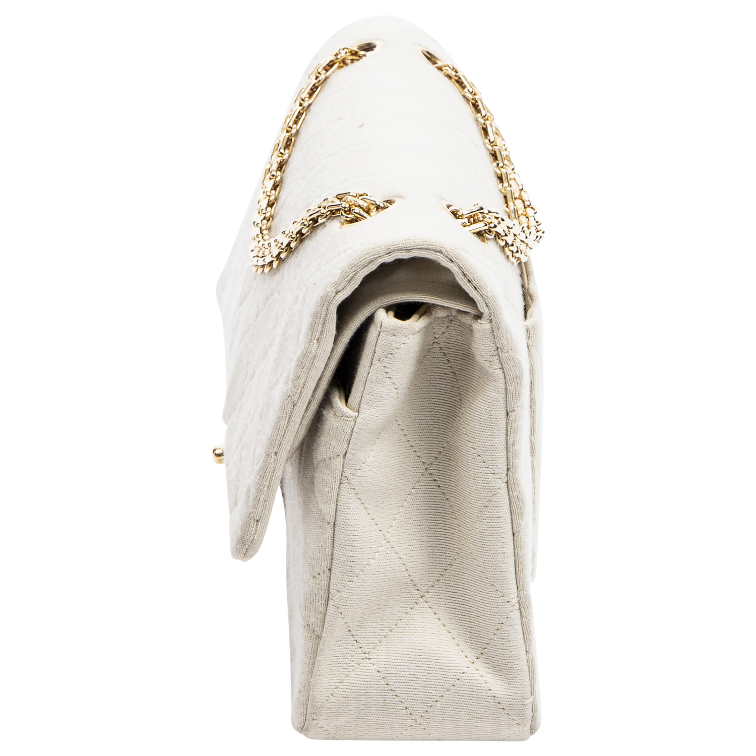 Chanel 90s Ivory Medium Double Flap Bag - shop 