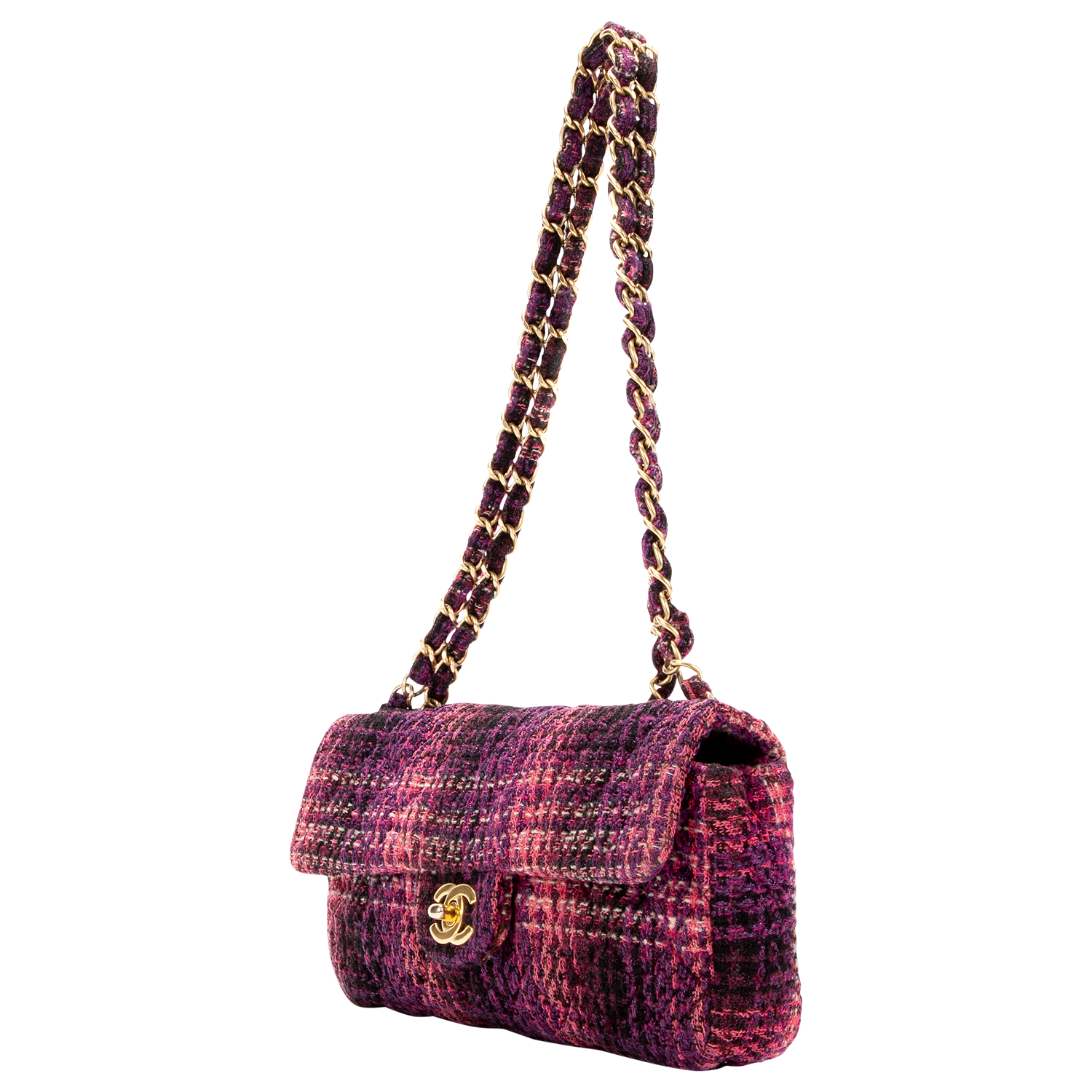 Chanel Limited Edition Pink Quilted Tweed East West Single Flap Bag ( Authentic Pre-Owned) - Yahoo Shopping