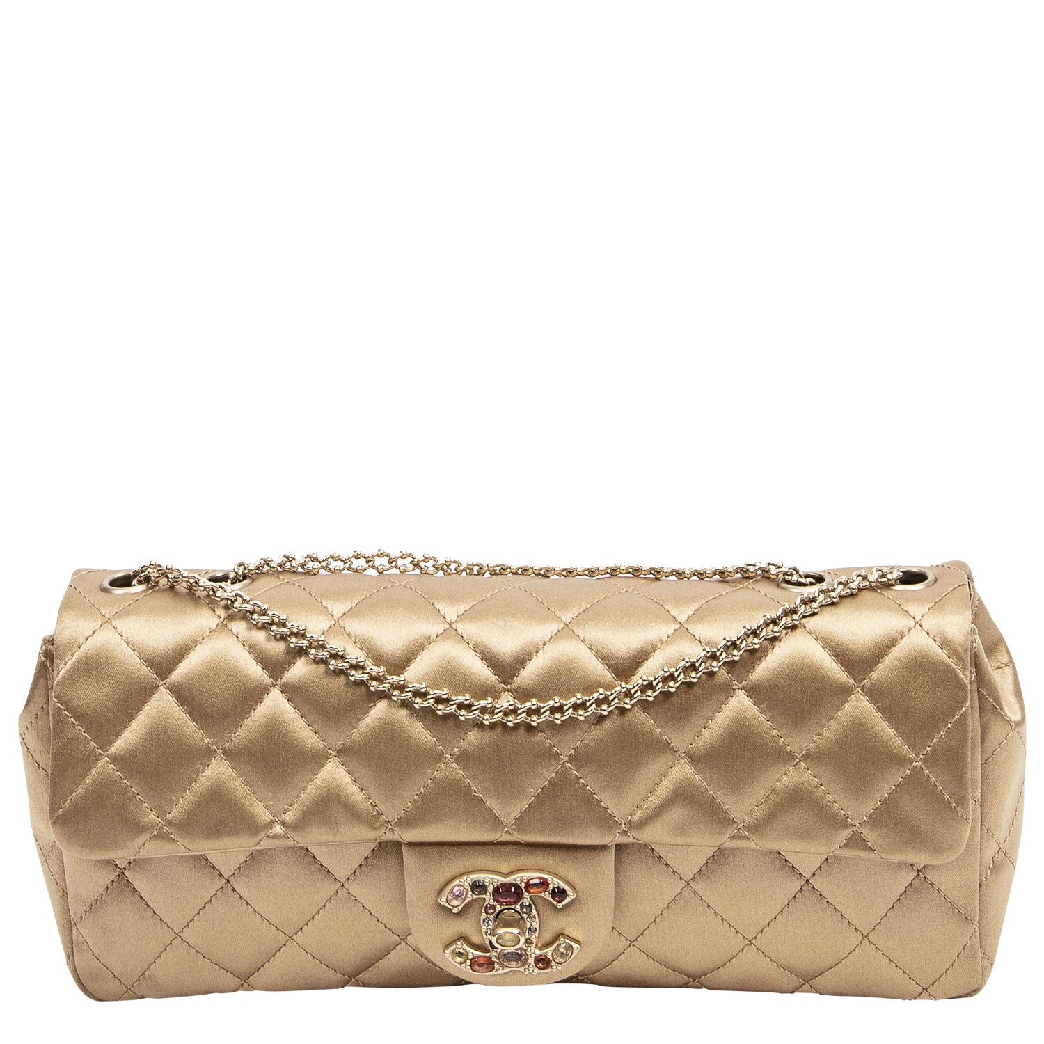 Chanel 2008 Limited Edition Gold Jewel East West Flap Bag