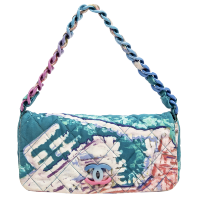 Chanel 2010 Limited Edition CC Abstract Watercolor Flap Bag