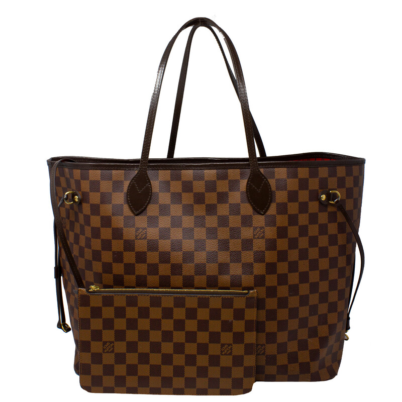 Louis Vuitton Damier Ebene Neverfull GM w/ Pouch