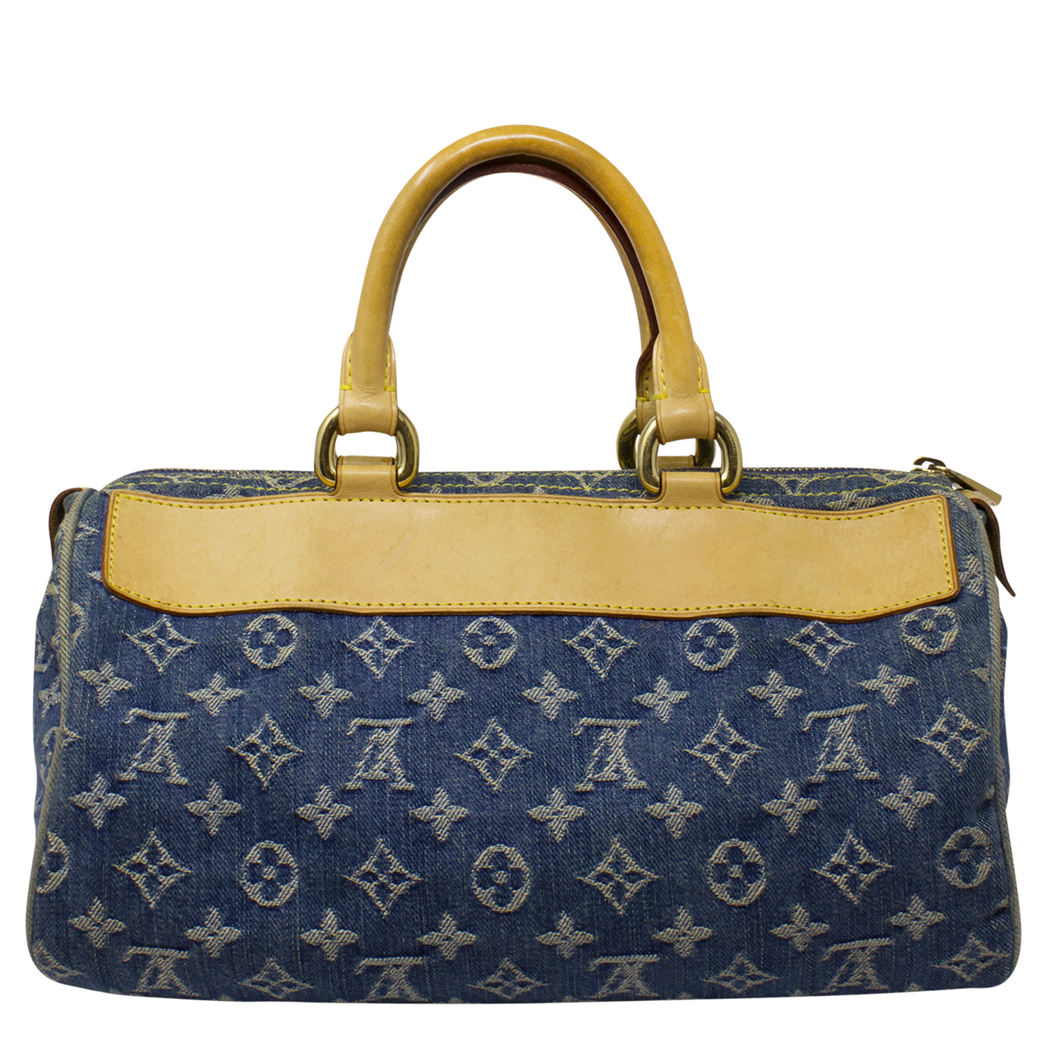 Louis Vuitton 2000s Denim Monogram Speedy Handbag · INTO