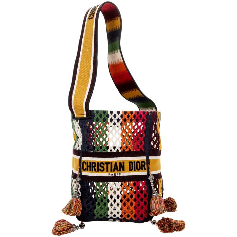 Christian Dior 2021 Runway Limited Edition Rasta Resielle Bucket Bag