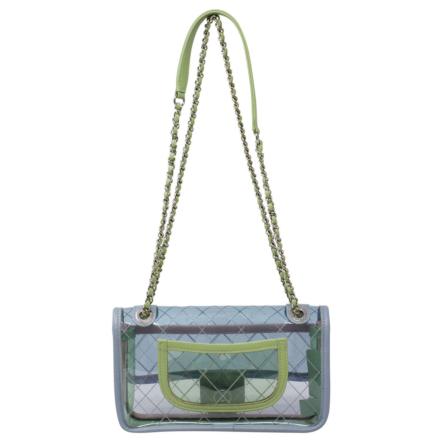 Chanel Shopper PVC Quilted Coco Splash Medium Blue/Green/Pink in